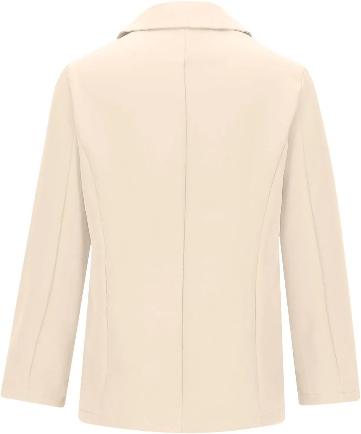 2024 Fall Blazers for Women Business Open Front Blazer Coat Casual Solid Lapel Buttonless Blazer Jacket with Pocket