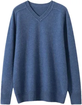Autumn/Winter Men Sweaters Goat Cashmere Knitted Jumpers Warm V-Neck Men Tops Sweaters