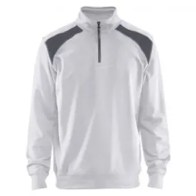 Bl&#xE5;kl&#xE4;der&#x20;3353-1158&#x20;Sweatshirt&#x20;Half-Zip&#x20;-&#x20;White&#x2F;Grey