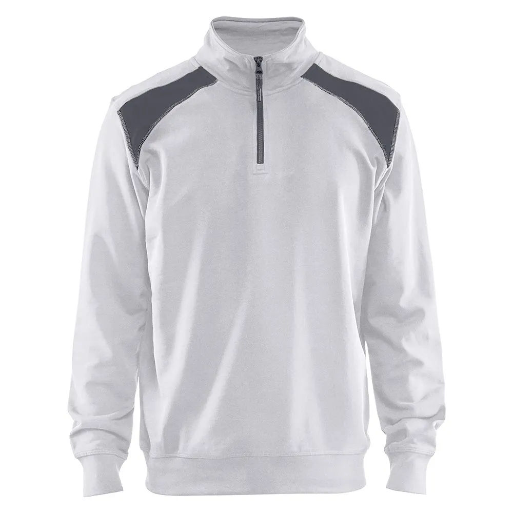 Bl&#xE5;kl&#xE4;der&#x20;3353-1158&#x20;Sweatshirt&#x20;Half-Zip&#x20;-&#x20;White&#x2F;Grey