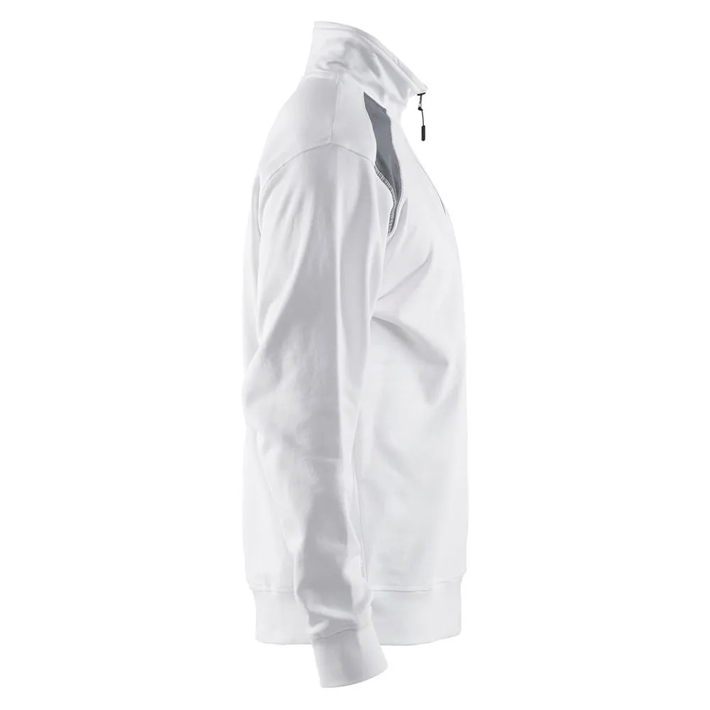 Bl&#xE5;kl&#xE4;der&#x20;3353-1158&#x20;Sweatshirt&#x20;Half-Zip&#x20;-&#x20;White&#x2F;Grey