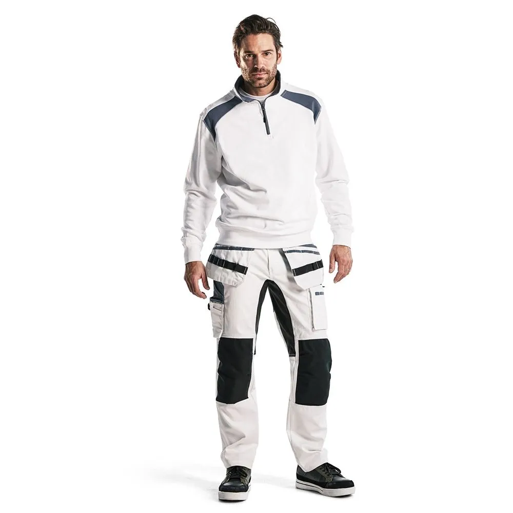 Bl&#xE5;kl&#xE4;der&#x20;3353-1158&#x20;Sweatshirt&#x20;Half-Zip&#x20;-&#x20;White&#x2F;Grey