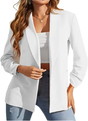 Business Casual Jackets for Women Open Front Long Sleeve Work Office Suit Jackets Summer Lightweight Blazer Cardigan