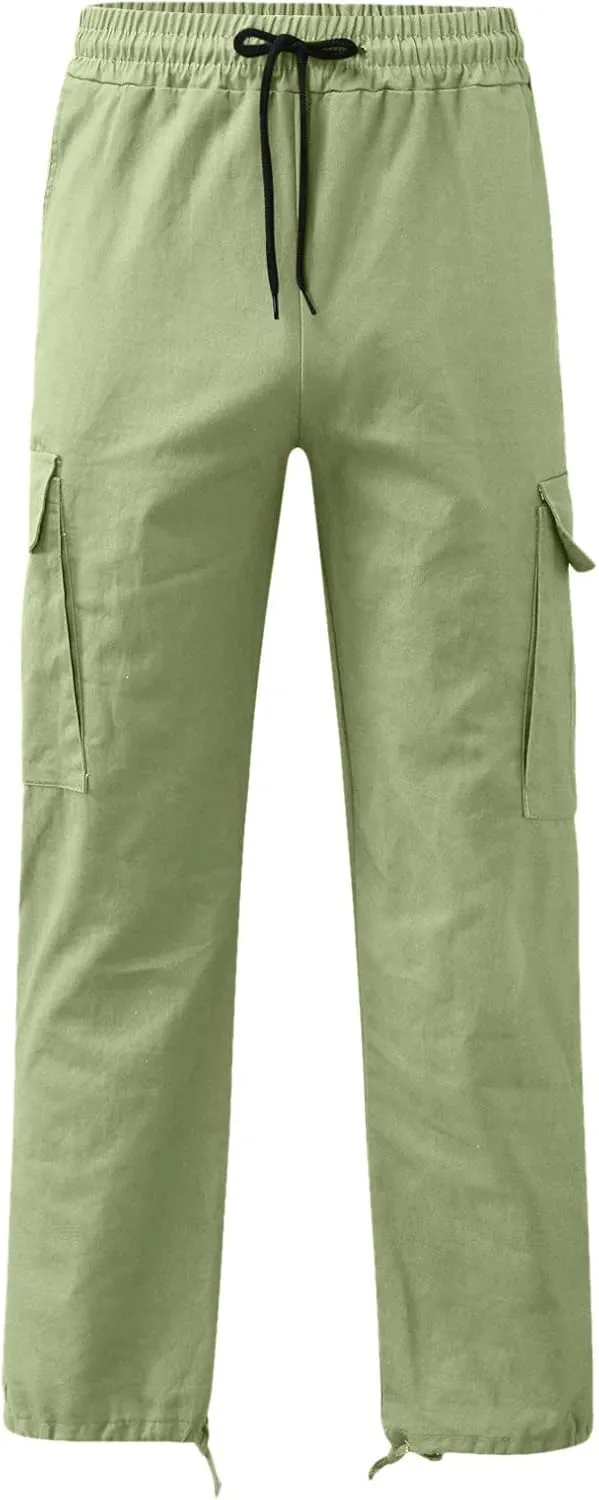 Cargo Trousers for Men with Pocket for Workout Jogging Running Men's Heavyweight Sweatpants Fleece Lined with Pockets