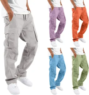 Cargo Trousers for Men with Pocket for Workout Jogging Running Men's Heavyweight Sweatpants Fleece Lined with Pockets