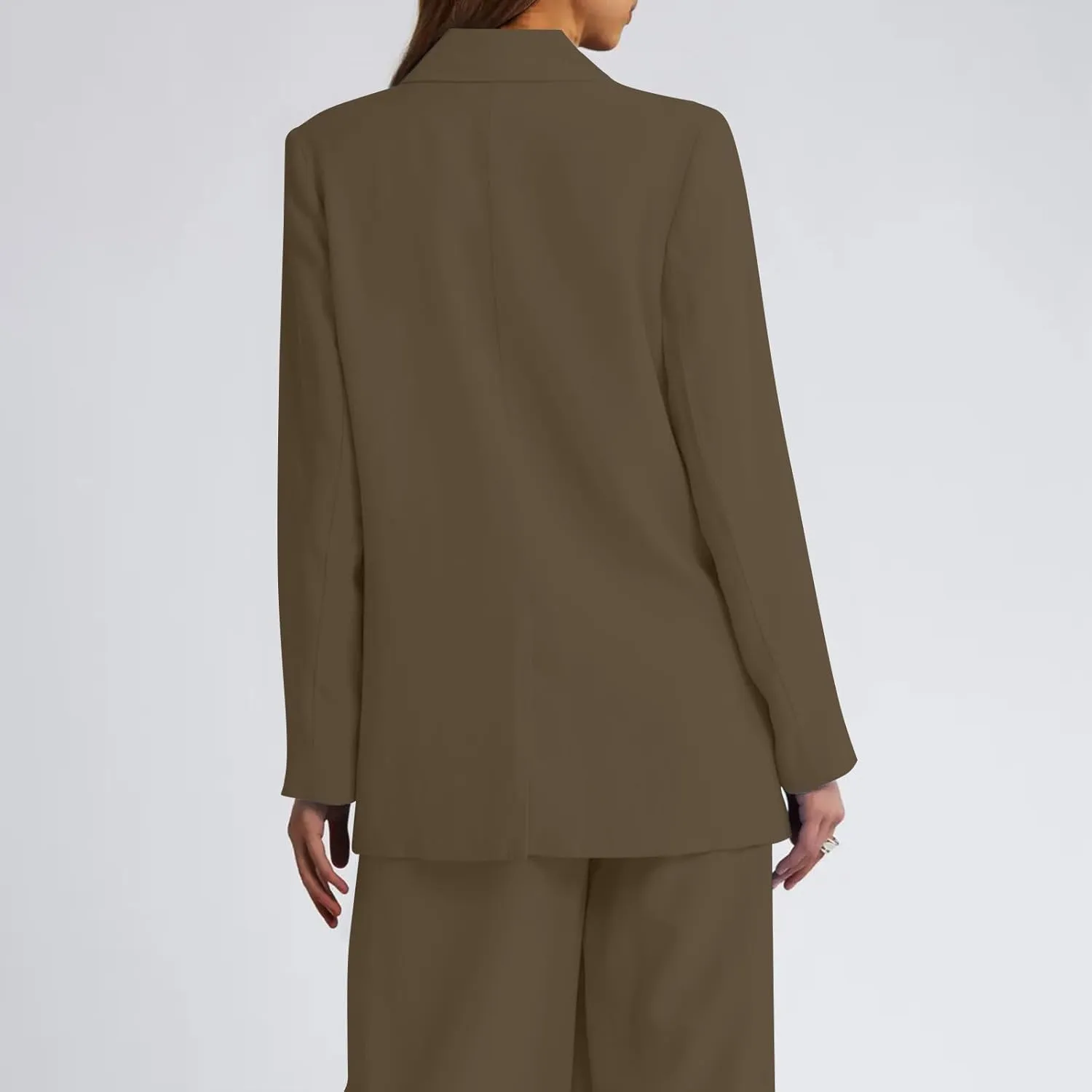 Casual Solid Blazers for Women Fall Lapel Slim Blazer Coat Business Open Front Office Blazer Jacket with Pockets