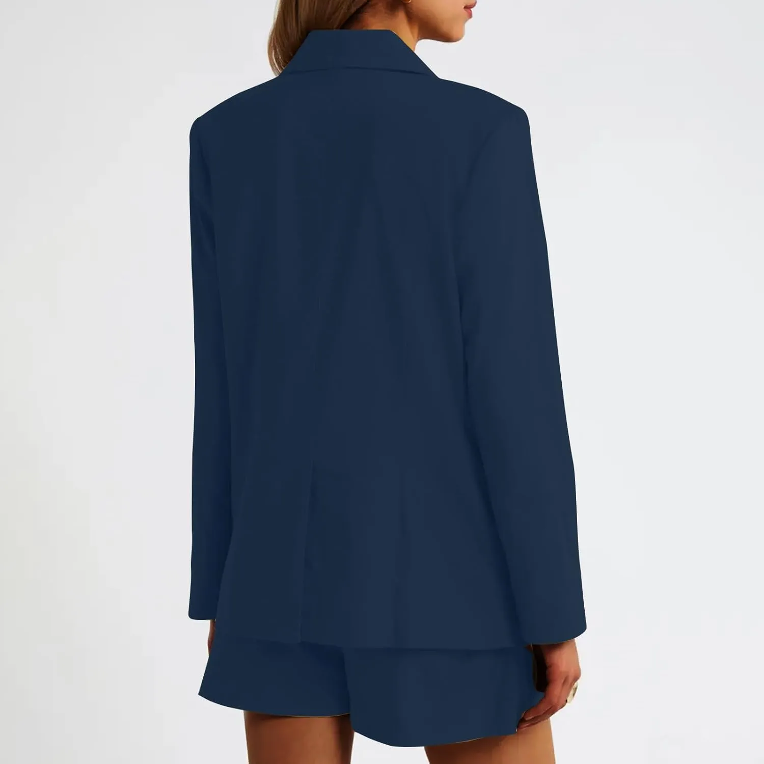 Casual Solid Blazers for Women Fall Lapel Slim Blazer Coat Business Open Front Office Blazer Jacket with Pockets