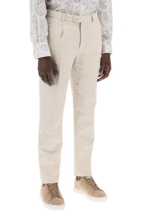 cotton and linen gabardine pants