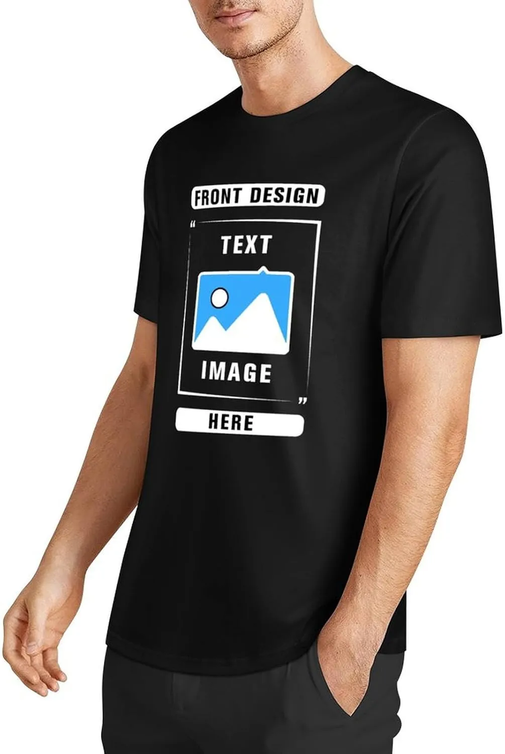Custom T Shirts, Add Picture/Logo/Text Customized T Shirts for Men/Women Gifts, Personalized Unisex Crewneck Tee Shirt