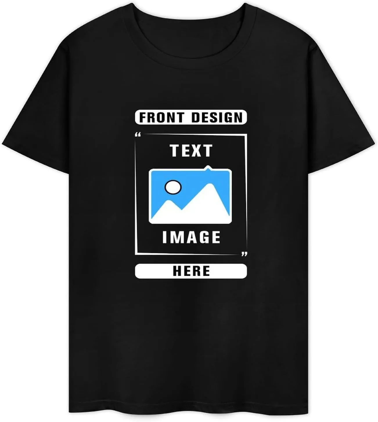 Custom T Shirts, Add Picture/Logo/Text Customized T Shirts for Men/Women Gifts, Personalized Unisex Crewneck Tee Shirt