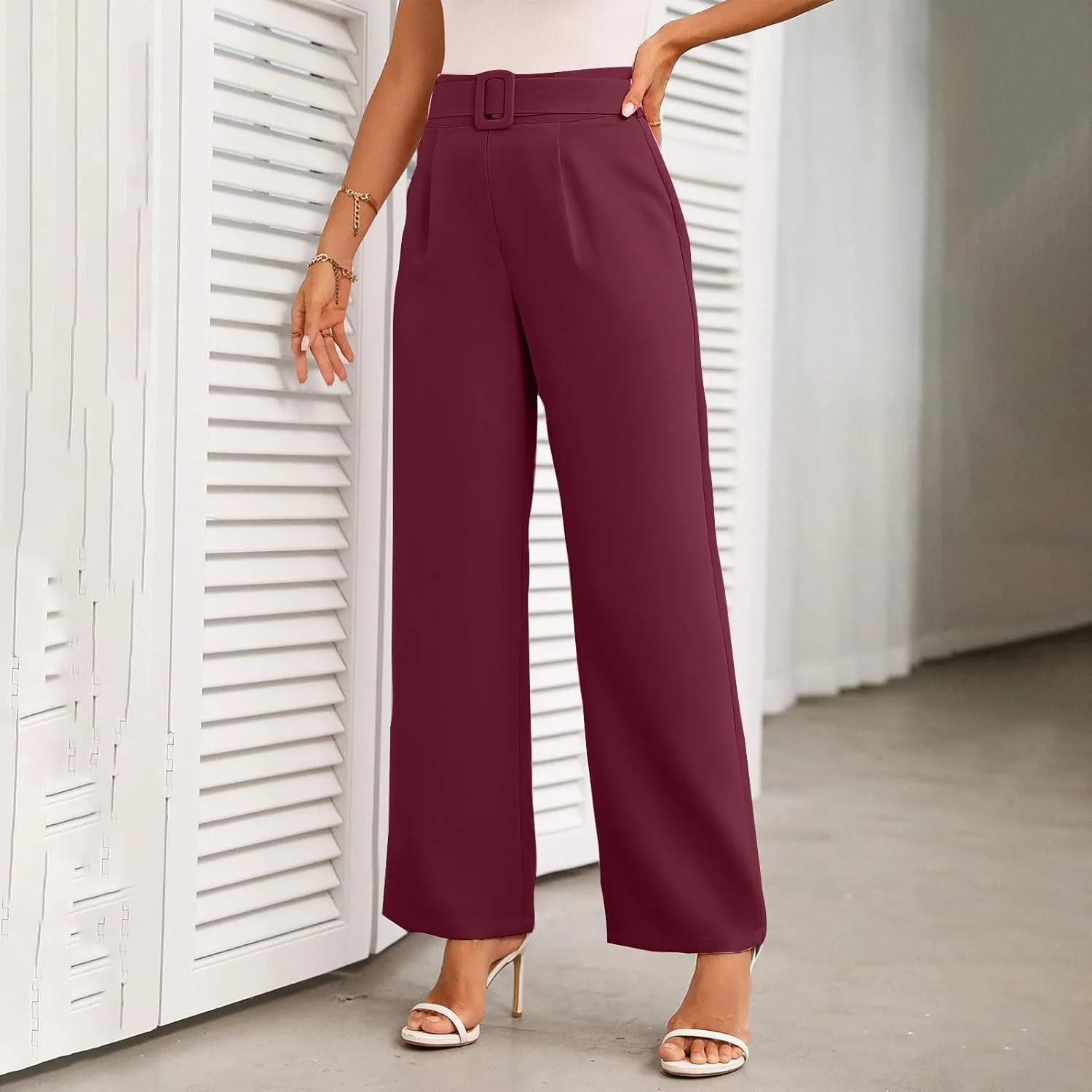for Women Winter Fall Slim Tunic Work Elegant High Cut Basic Long Leg Pants Blazers Outfits Women 2025 Trendy