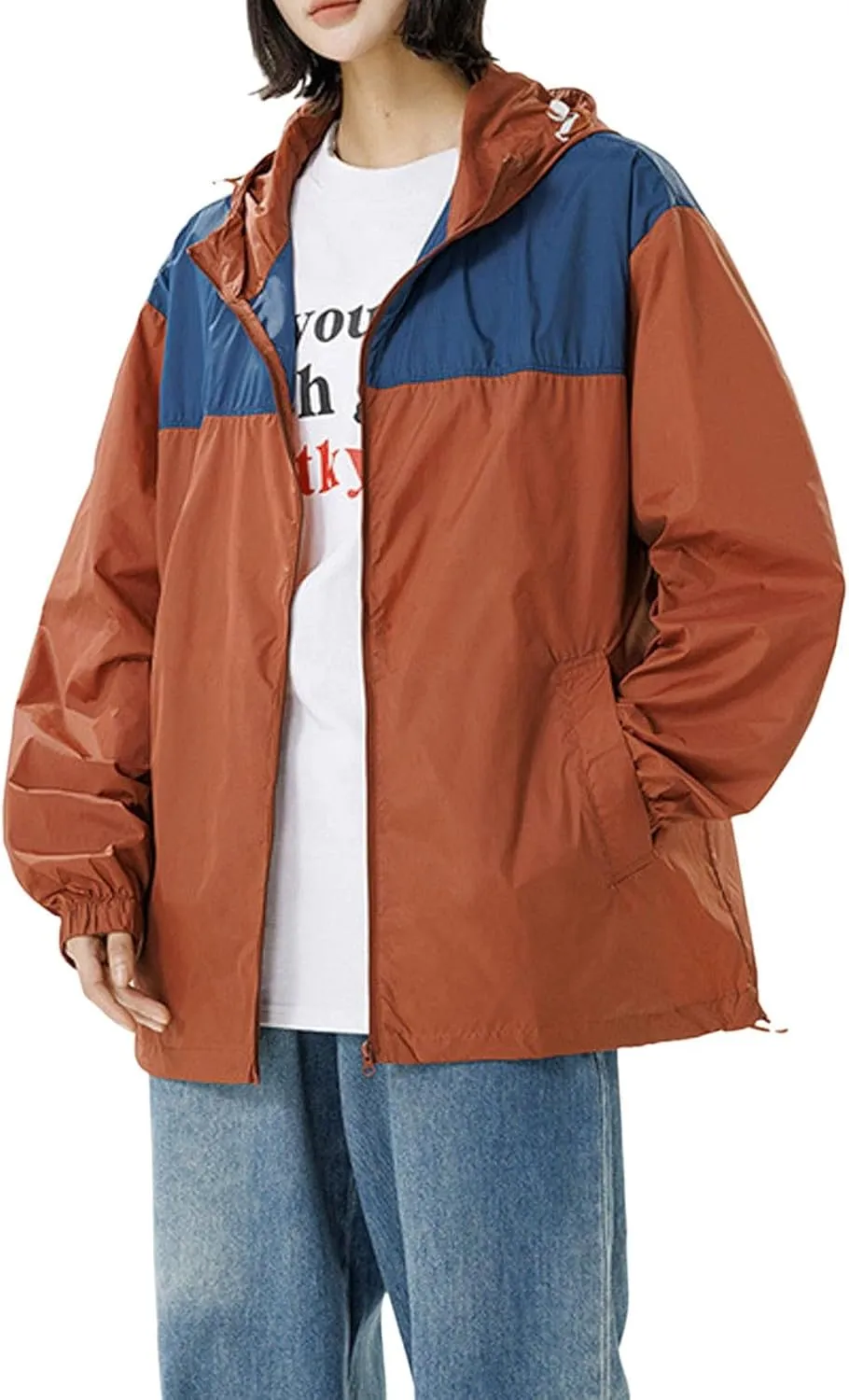 Hooded Sunscreen Jacket for Women Men Unisex Long Sleeve Protective Outdoor Breathable Versatile Trendy Sport Coat