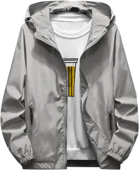 Jackets for Men Men's Fall Winter Casual Color Plus Size Hoodie Zipper Outdoor Coats Jackets