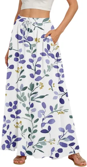 Maxi Women's Skirts, Summer Casual Elegantes Beach Vacation Womens Skirts