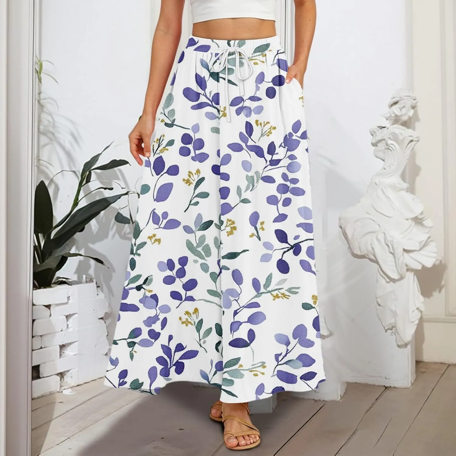 Maxi Women's Skirts, Summer Casual Elegantes Beach Vacation Womens Skirts