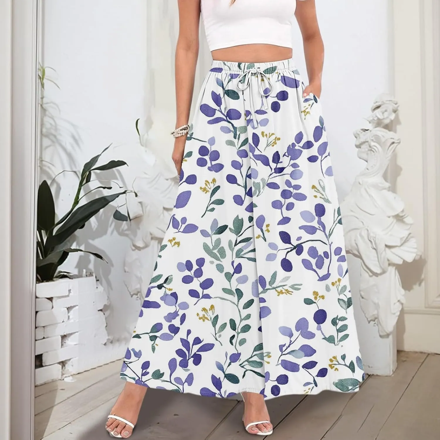 Maxi Women's Skirts, Summer Casual Elegantes Beach Vacation Womens Skirts