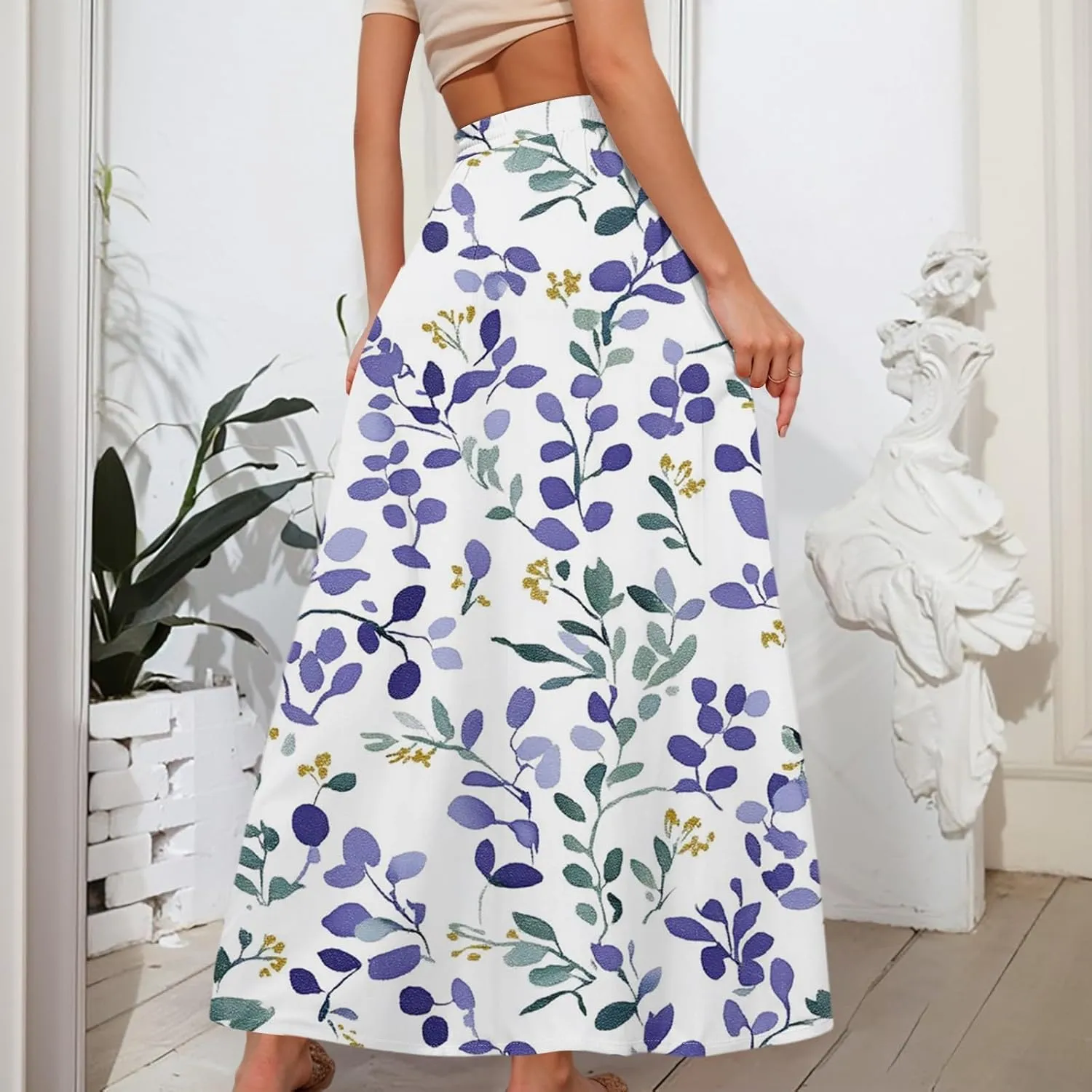Maxi Women's Skirts, Summer Casual Elegantes Beach Vacation Womens Skirts