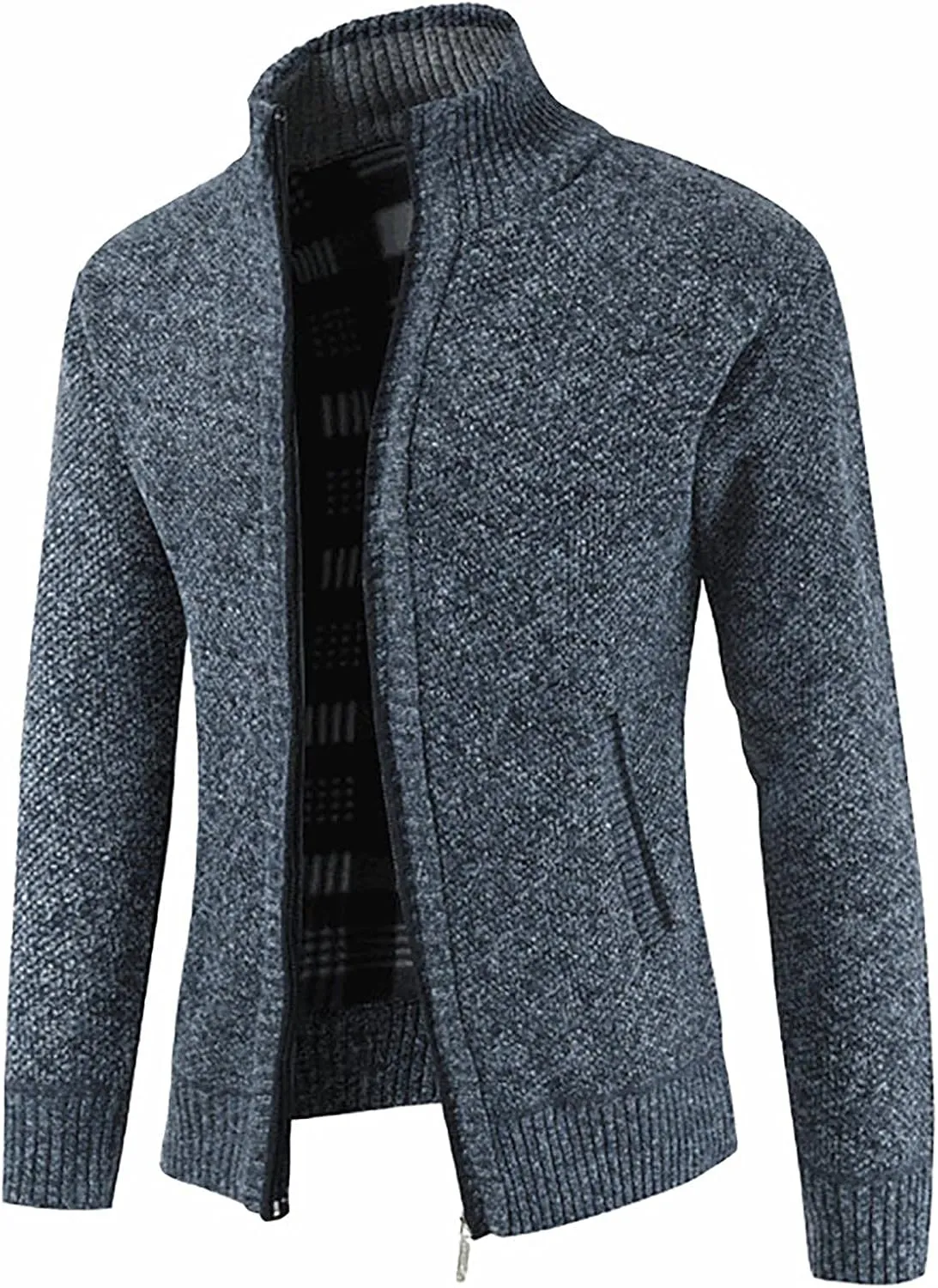 Mens Jackets Autumn and Winter Men's Fashion Loose Cardigan Warm Lapel Hooded Jacket Sweater Jackets