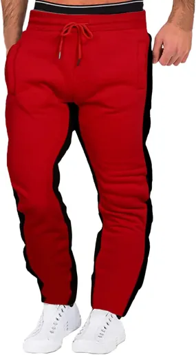 Mens Sweatpants Pants Mens Fleece Active Athletic Workout Jogger Sweatpants for Men with Zipper Pocket and Drawstring