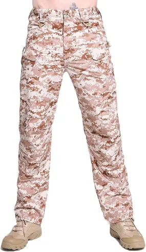 Muscularfit Mens Sweat Pants Casual Camo Buckle Zipper Cargo Pants Multi Pockets Casual Camouflage Athletic Cotton Sweatpants