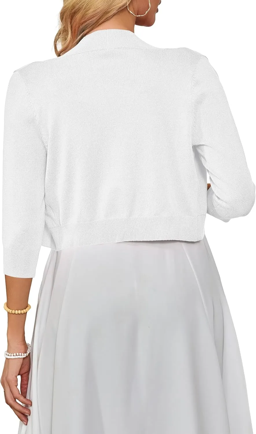 Othyroce Women's Cropped Cardigan Sweaters Long Sleeve Open Front Bolero Shrug Sweaters Jacket for Dresses