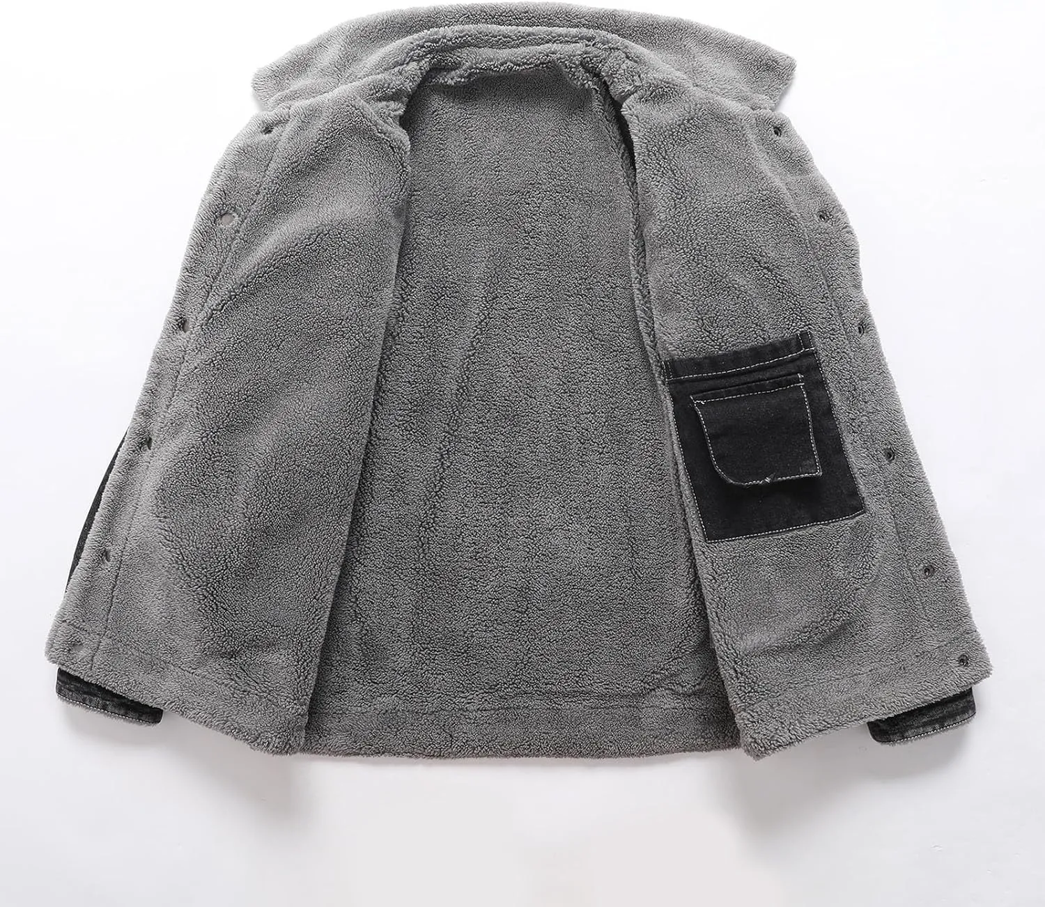 Plus Size Denim Jacket for Men,2023 Winter Fall Lapel Button Lining Fleece Jacket Mens Casual Coat Outwear