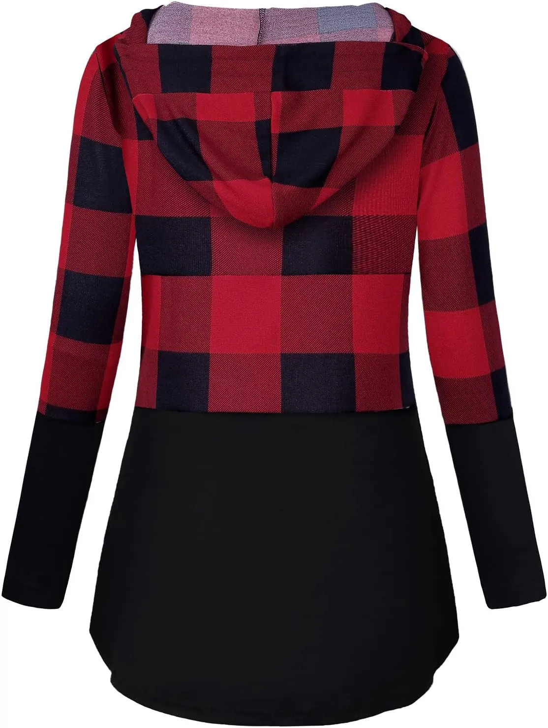 Quinee Women's Long Sleeve Plaid Colorblock Nursing Pullover Hoodie Sweatshirts