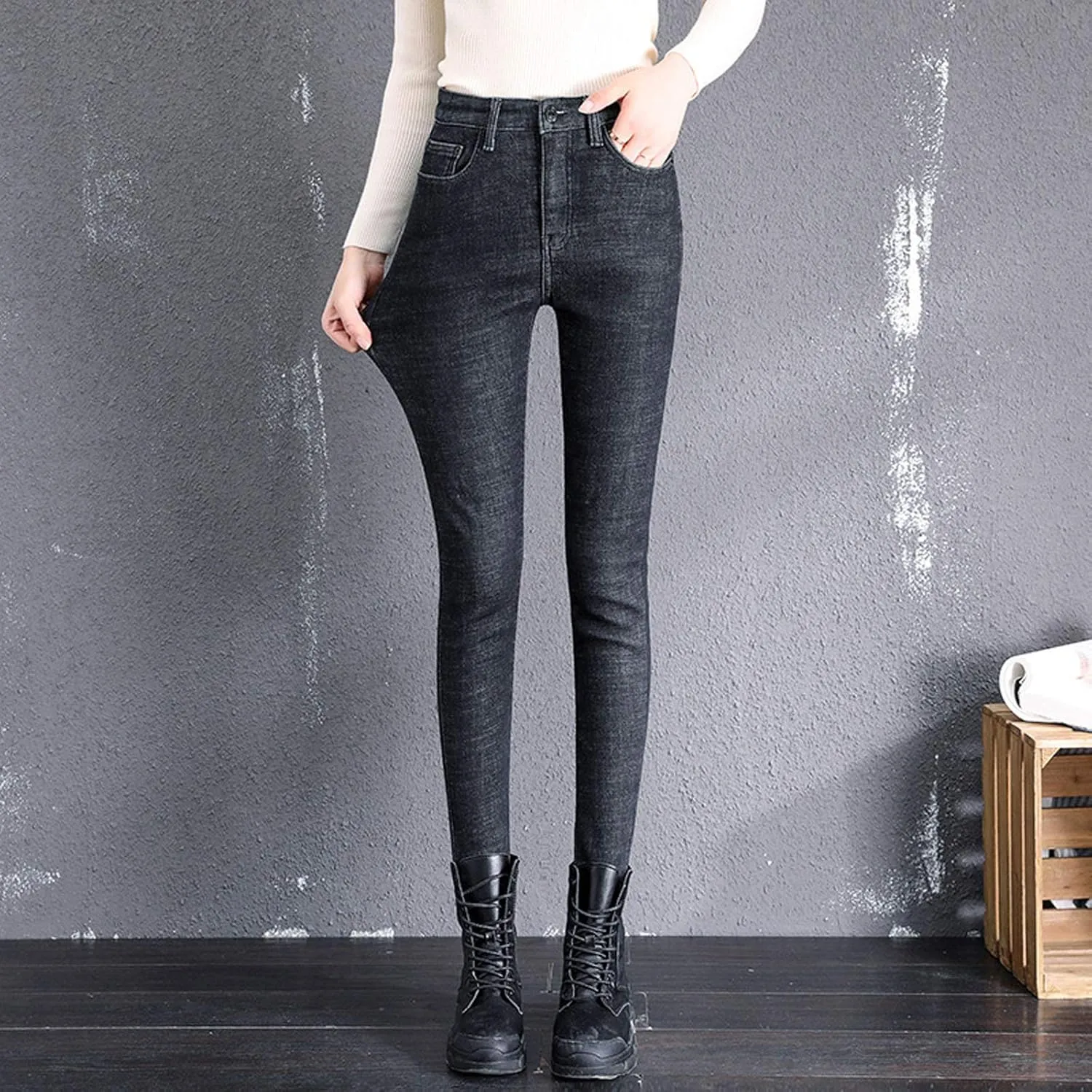Skinny Jeans for Women Slim Fit Jeans High Waisted Plus Size Jeans Stretch Jeggings Butt Lifting Trousers Y2K Denim Jeans