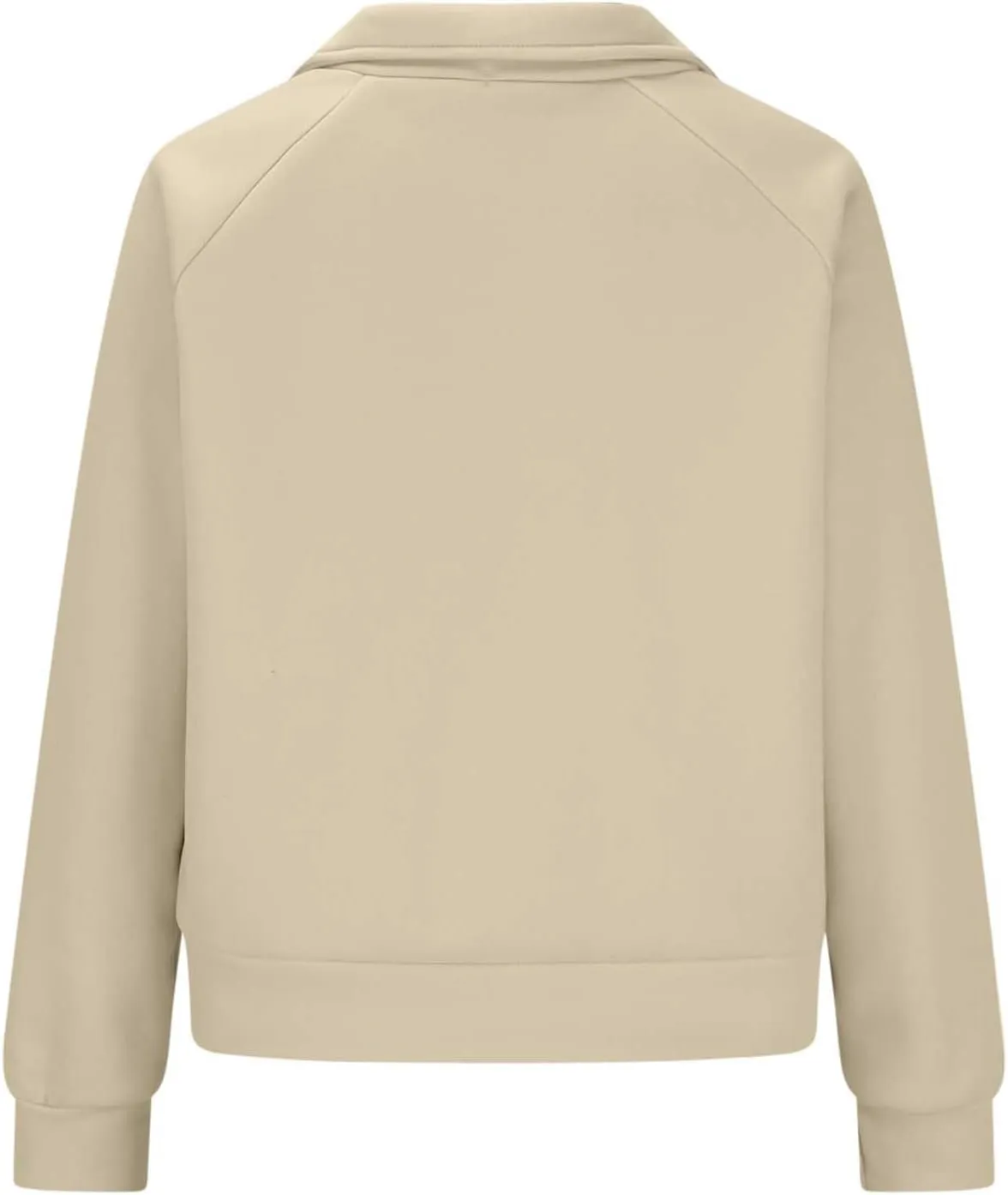 Women Casual Half Zip Sweatshirts 2024 Fall Trendy Long Sleeve Loose Tops Y2K Cropped Pullover Oversized Preppy Clothes