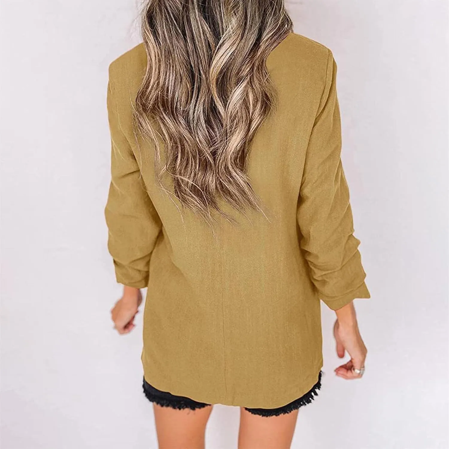 Womens Blazers for Work Casual Causal Women Jacket Long Sleeve Cute Fall Winter Suit Loose Fit Herringbone Blazer