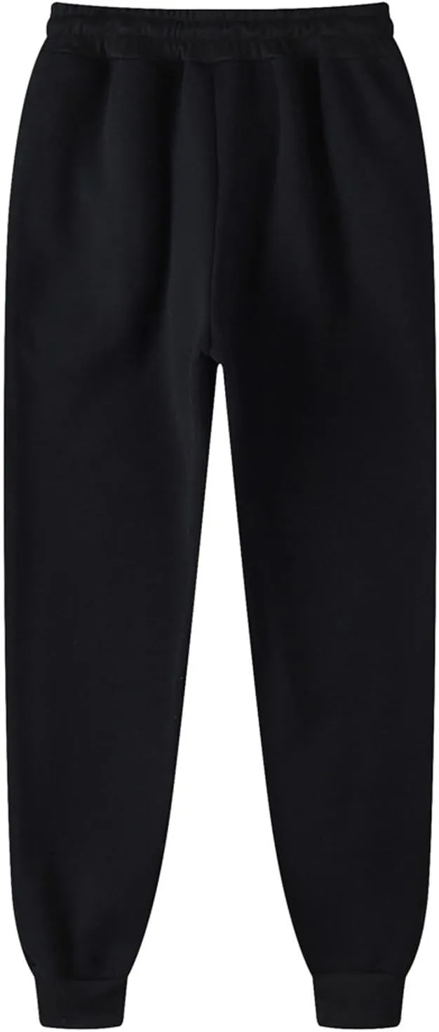 Womens Casual Fleece Jogger Sweatpants Elastic Waisted Baggy Pants Casual Active Workout Running Sports Trousers